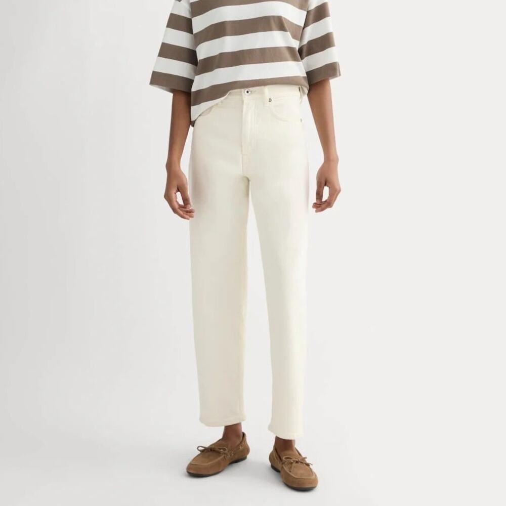 Everlane The Way High Jean 2.0 Calico Ecru Cream Size 26 Regular NWT